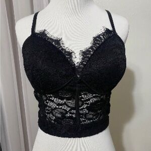Elegant Black Lace Bralette